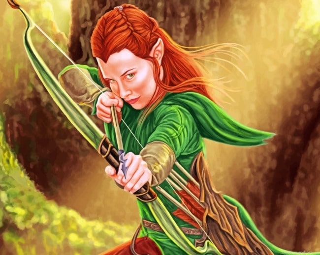 Tauriel Hobbit Cartoons Painting By Numberss.png