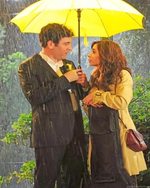 Ted Mosby And His Wife Tracy Movies Painting By Numberss.png