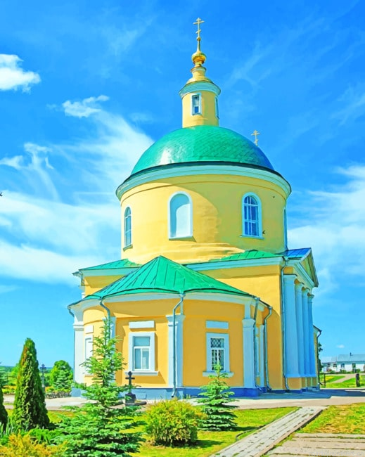 Temple Orthodoxy In Russia Buildings Painting By Numberss.png