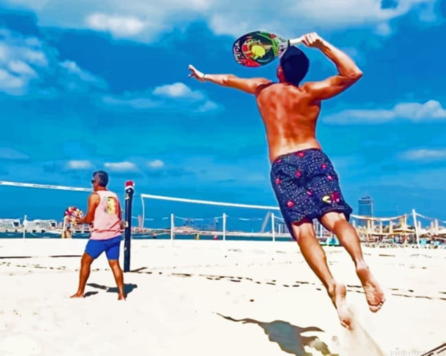 Tennis In The Beach Painting By Numbers.png