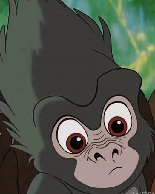 Terk Baby Monkeytarzan Cartoons Painting By Numberss.png