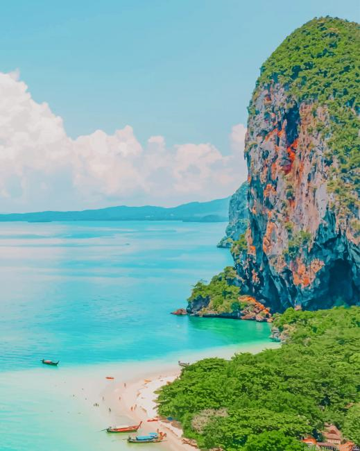 Thailand Beaches Seascapes Painting By Numberss.png