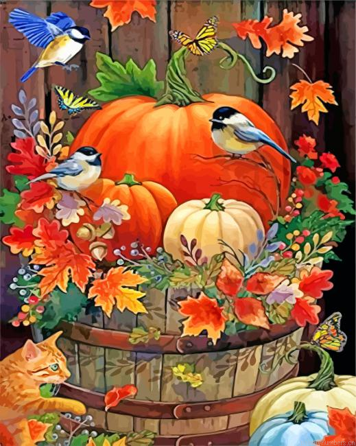 Thanksgiving Of Fall Piece Painting By Numbers.png
