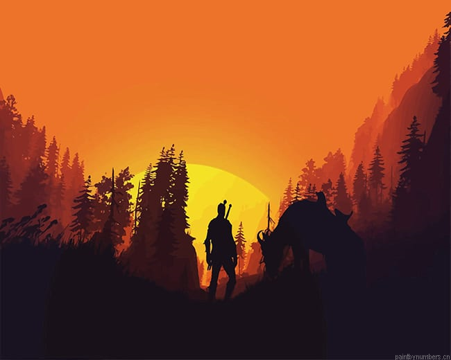 The Adventurous Man Silhouette Painting By Numberss.png