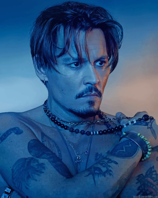The American Actor Johnny Depp Painting By Numberss.png