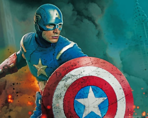 The Avengers Captain America Hero Movies Painting By Numberss.png