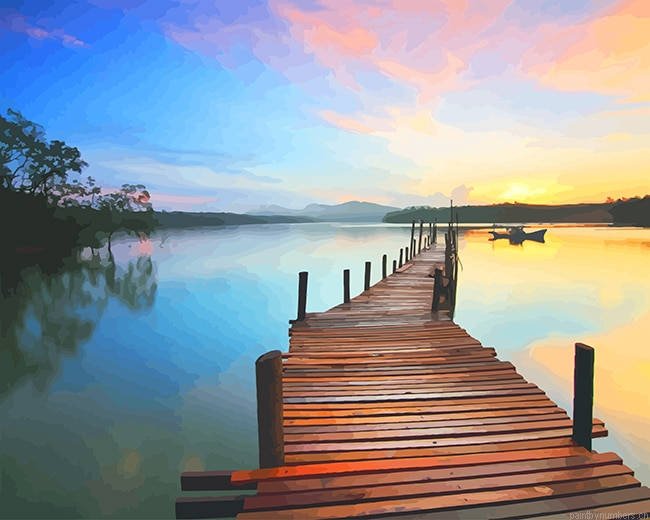The Beautiful Sunrise Seascapes Painting By Numberss.png