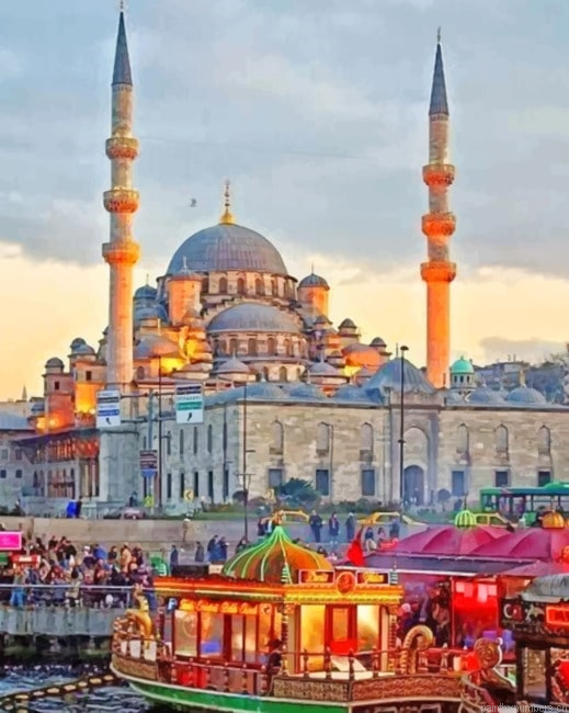 The Blue Mosque Istanbul Turkey Buildings Painting By Numberss.png