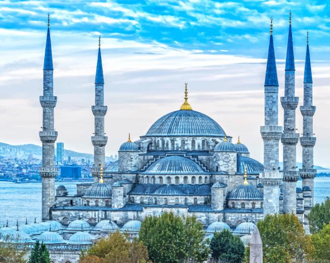 The Blue Mosque Turkey Istanbul Painting By Numberss.png
