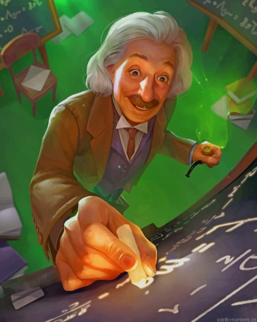 The Brilliant Albert Einstein Painting By Numberss.png