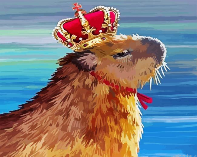 The Capybara Queen Painting By Numberss.png