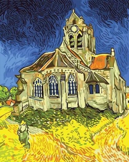 The Church At Auvers Vincent Van Gogh Arts Painting By Numbers.png