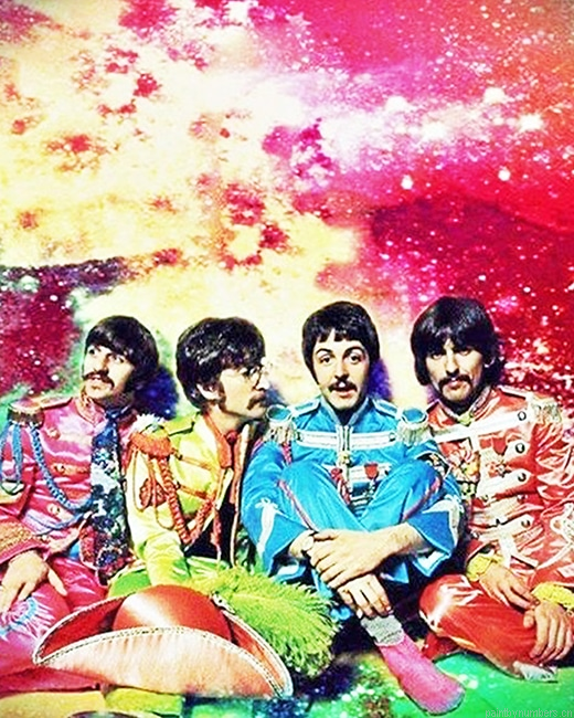 The Colorful Beatles Rock Band Painting By Numbers.png
