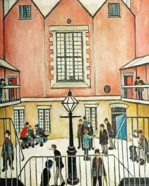 The Courtyard L S Lowry Painting By Numberss.png