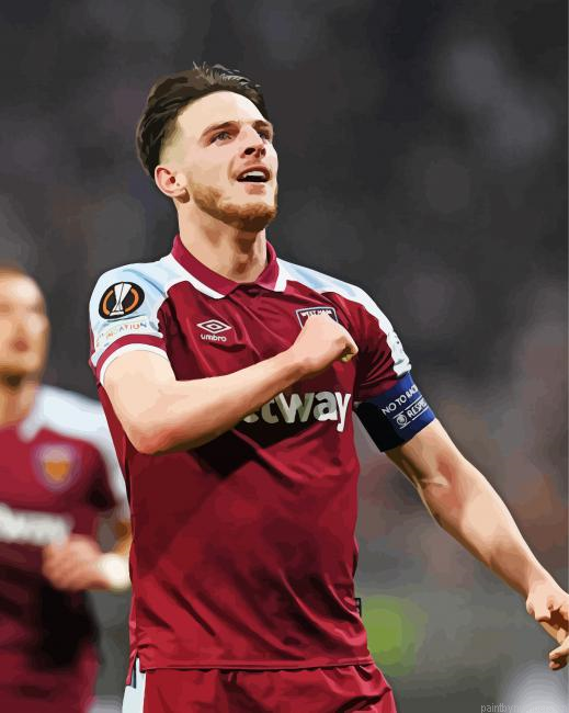 The English Footballer Declan Rice Painting By Numberss.png