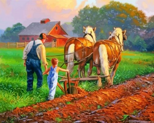 The Farm By Norman Rockwell Painting By Numbers.png