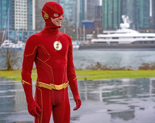 The Flash Super Hero Marvel Painting By Numberss.png