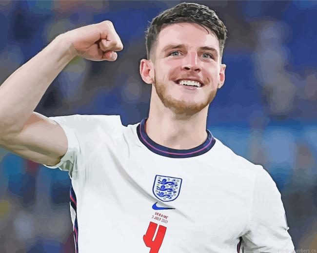 The Football Player Declan Rice Painting By Numberss.png