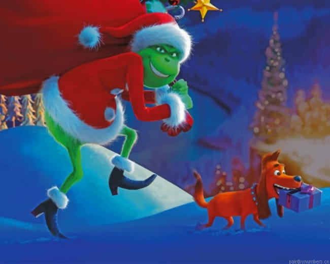 The Grinch With A Dog Movies Painting By Numbers.png