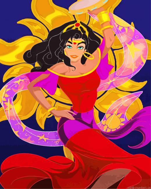 The Hunchback Of Notre Dame Esmeralda Painting By Numberss.png