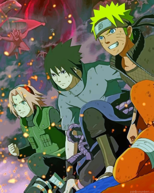 The Japanese Anime Naruto Painting By Numbers.png
