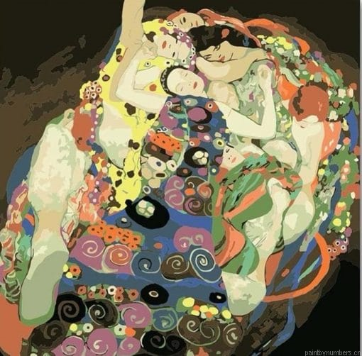 The Maiden Gustav Klimt Abstract Painting By Numberss.png