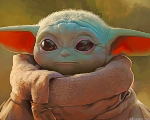 The Mandalorian Baby Yoda Star Wars Painting By Numberss.png