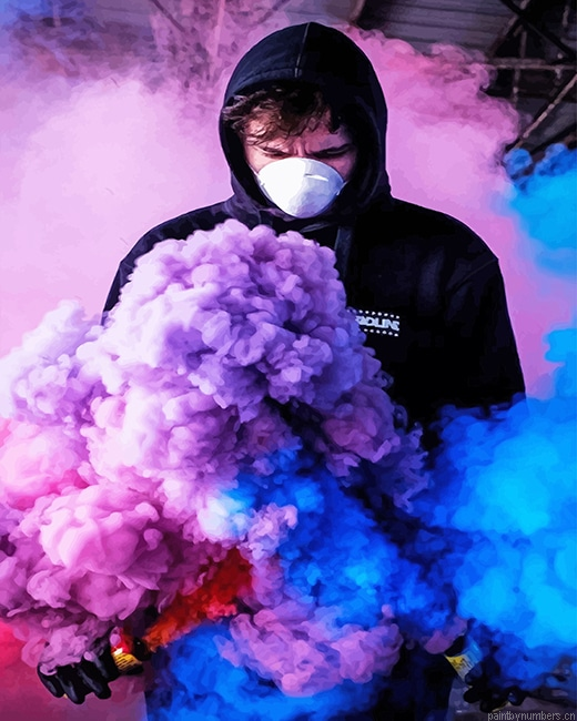 The Masked Boy Smoke Painting By Numbers.png