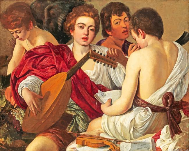The Musicians Caravaggio Painting By Numberss.png