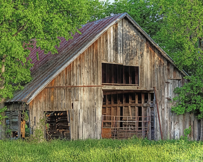 The Old Barn In Denton Texas Painting By Numbers.png