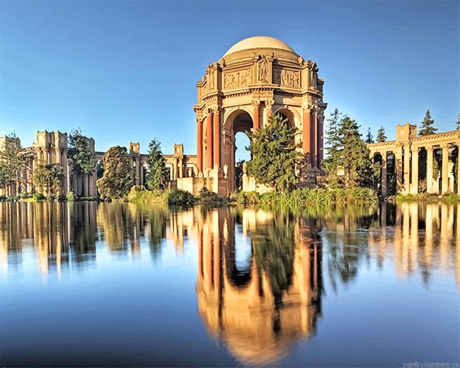 The Palace Of Fine Arts San Francisco Buildings Painting By Numberss.png