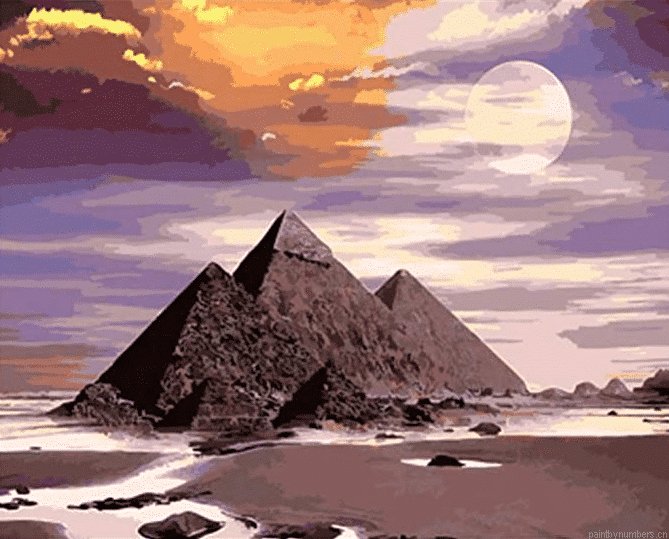 The Pyramids Of Giza Landscape Painting By Numbers.png