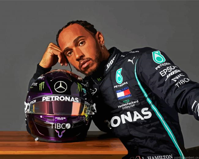 The Racer Lewis Hamilton Painting By Numberss.png