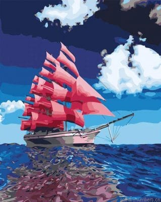 The Scarlet Ship Painting By Numberss.png