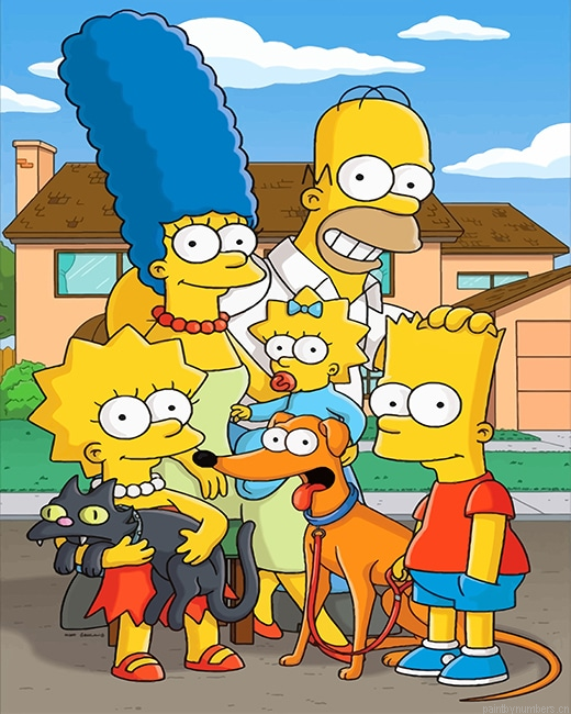 The Simpsons Family Animations Painting By Numberss.png