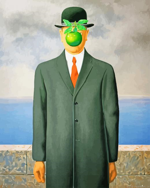 The Son Of Man Rene Magritte Painting By Numberss.png