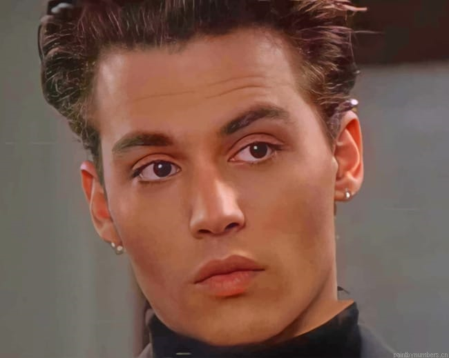 The Young Johnny Depp Actors Painting By Numberss.png