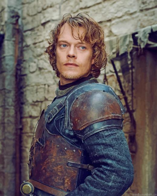 Theon Greyjoy Game Of Thrones Actors Painting By Numbers.png