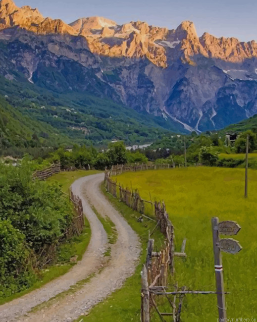 Theth National Park Albania Landscapes Painting By Numberss.png