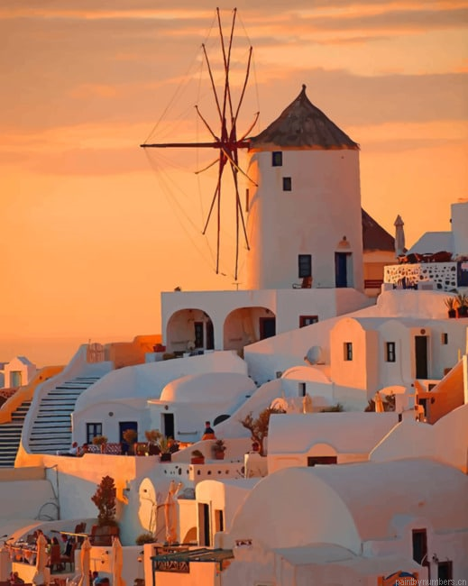 Thira Island Santorini Cities Painting By Numberss.png