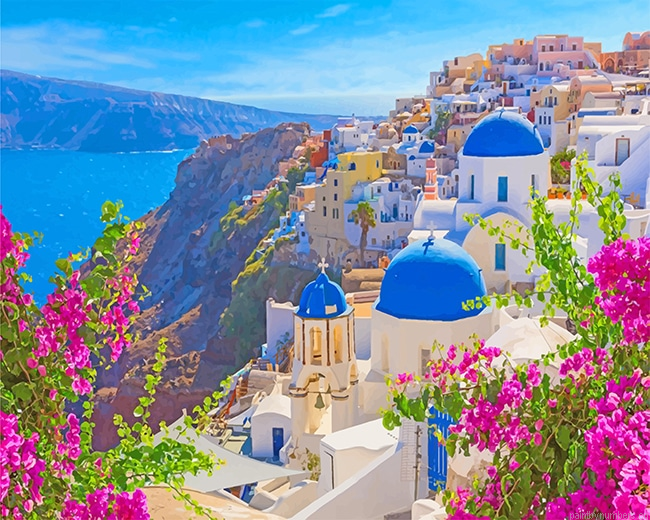 Thira Santorini Greece Cities Painting By Numbers.png