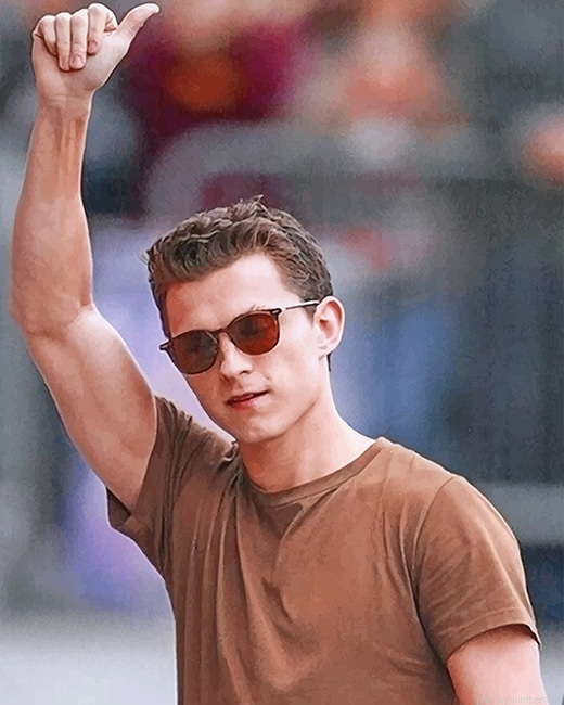 Thomas Holland Wearing Glasses Actors Painting By Numberss.png