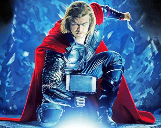 Thor Avengers Marvel Superhero Movies Painting By Numberss.png