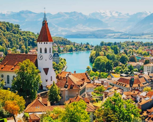 Thun Castle Buildings Painting By Numbers.png