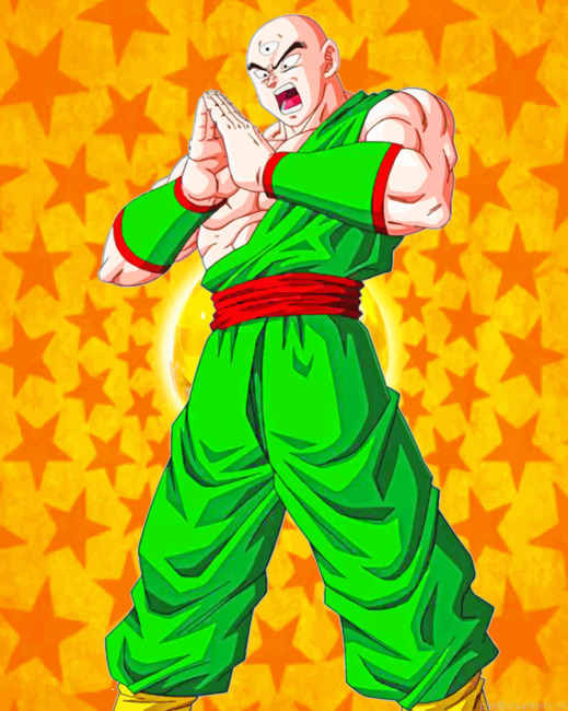 Tien Shinhan Dragon Ball Painting By Numberss.png