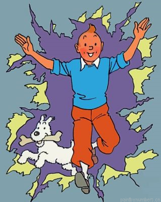 Tintin And His Pet Painting By Numbers.png