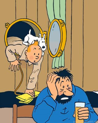Tintin Cartoon Painting By Numbers.png