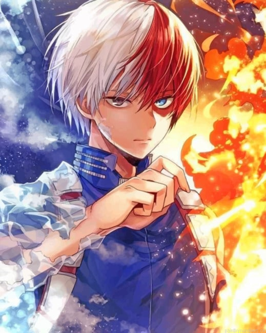 Todoroki From My Hero Academia Painting By Numberss.png