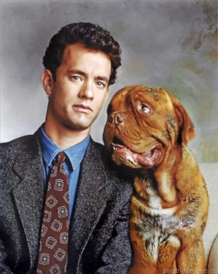 Tom Hanks And His Dog Painting By Numbers.png