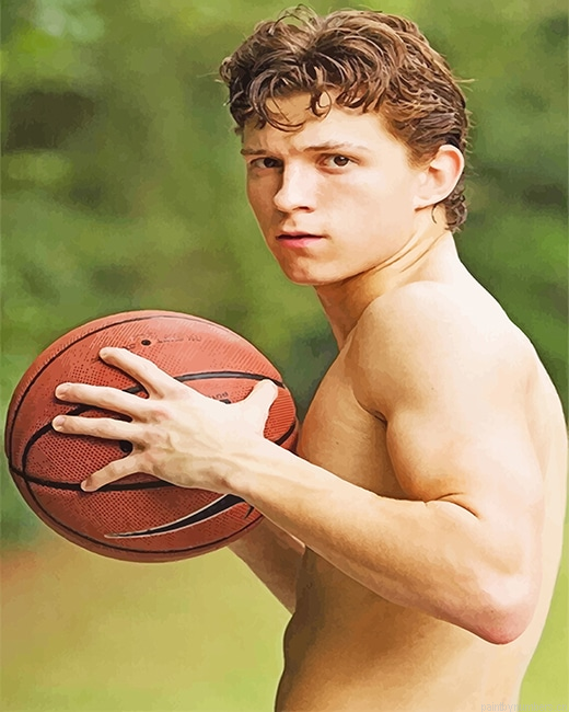 Tom Holland Basketball Actors Painting By Numbers.png